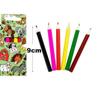 COL PENCILS 6PCS SHORT FARM ANIMALS