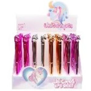 UNICORN BALLPEN, METALLIC BOX 48 PCS 16CM
