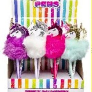 BALLPEN FLUFFY UNICORN BOX 16 PCS 28.5CM