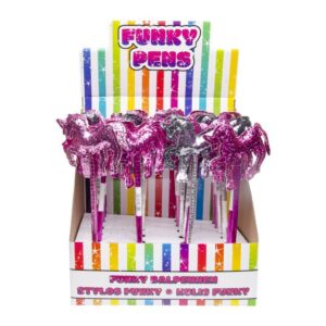 BALLPEN GLITTER UNICORN BOX 24 PCS 24.5CM