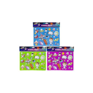 STENCIL SET SPACE 18.5X27CM – H 5CMBAG 24 PCS