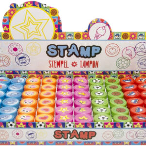 ASSORTED STAMPS BOX 60 PCS 4X2.5CM