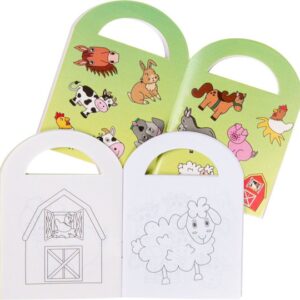 COL BOOK W STICKERS WILD ANIMALS BAG 48 PCS BOOK 13X9.5CM