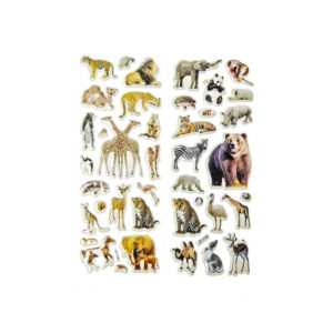 Sticker Wild Animals Card 17X7,5Cm Header 4Cm