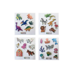 4Ass Shiny Sticker Animal Pp 7X11.5Cm