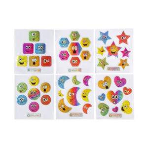 4Ass Shiny Stickers Emotions 7X11.5Cm