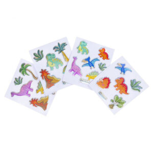 4Ass Shiny Stickers Dinosaur 7X11.5Cm