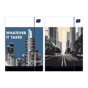 File Folder With Elastic Band A4+ Lux Collection Black&White/City