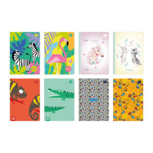 Exercise Book A5 32 Colored Squared Uv Mixed Designs