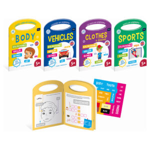 Coloring Book A4 16 With A Handle , With Stickers English 2 Mix Of Designs