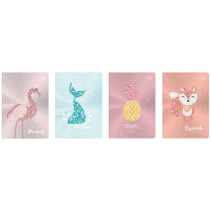 Exercise Book A5 16 Coloured Line Metallic Shine