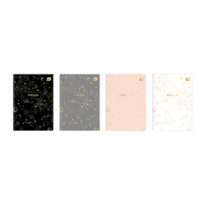 Hardcover Notebook  A5 96 # Metallic Dreams