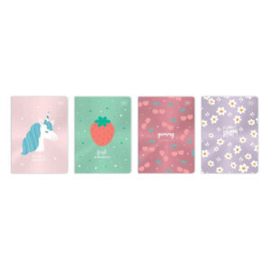 Notebook A5 32 sheets in a color line METALLIC metallic mix