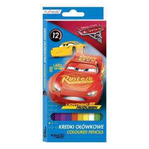 Coloured pencils 12 colours, 18 cm long in cardboard box