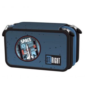 School Triple decker pencil case withequipment