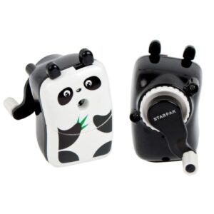 PLASTIC SHARPENER WITH HAND CRANK PANDA