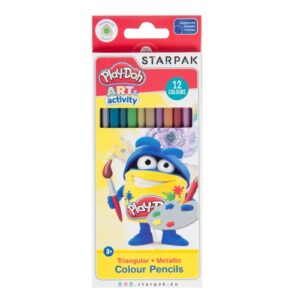 METALLIC TRIANGULAR COLOUR PENCILS 12 COL.