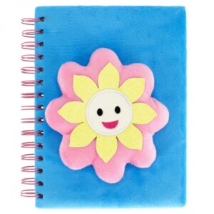 PLUSH NOTEBOOK FLOWER A5