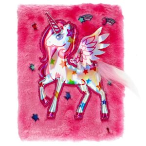PLUSH NOTEBOOK UNICORN A5