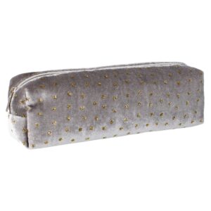 PLUSH PENCIL CASE STK GREY CRISTAL