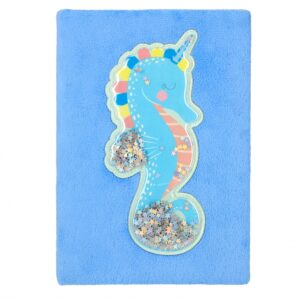 PLUSH NOTEBOOK A5 SEA HORSES