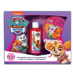 KOMPLET PAW PATROL GIRL(ŻEL250ML&GĄBKA&FARBKA DO KĄPIELI)