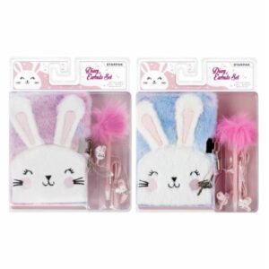 PLUSH DIARY SET WITH EARBUD RABBIT