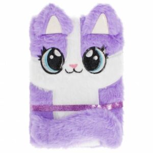 PLUSH NOTEBOOK CAT BIG EYES