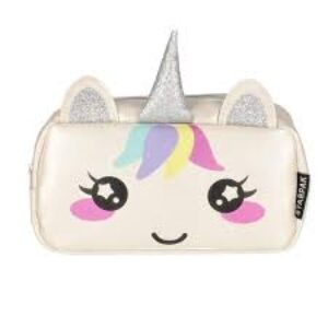 PENCIL CASE STK SILVER UNICORN