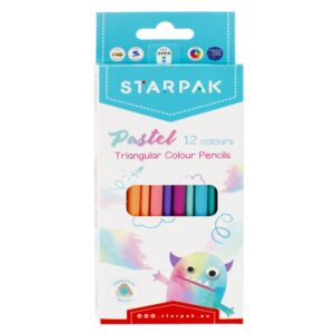 PASTEL TRIANGULAR COLOUR PENCILS 12 COL.