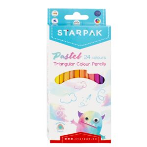 PASTEL TRIANGULAR COLOUR PENCILS 24 COL.