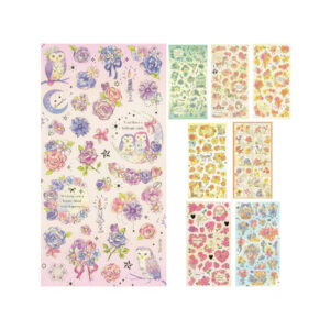 STICKERS CATS FLOWERS