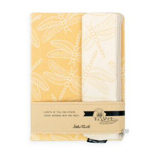 Helio Ferretti Canvas Notebook With Pen Pouch Dragonflies