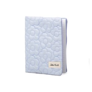LIGHT BLUE PADDED WOVEN A5 NOTEBOOK HF