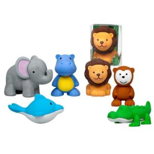 ERASER JUNGLE ANIMALS, 6 DESIGNS ASSORTED