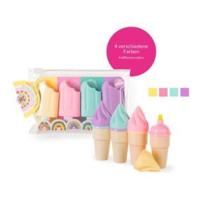 GOOD FEELINGS ICE CREAM HIGHLIGHTER PASTEL SET OF 4, 2 ASSORTED