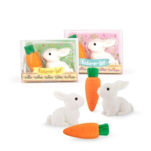 TOMMY & FRIDA ERASER SET OF 2 BUNNY & CARROT, 2 ASSORTED