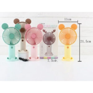 Fan with handles and handle in different colors