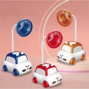 Small fan with a car in different colors