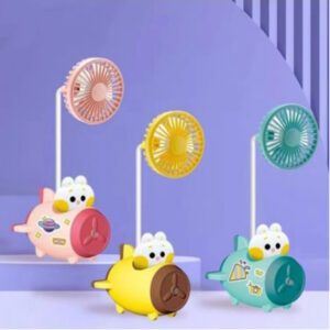Small fan with an airplane in different colors