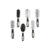 Hair Brush Metal Look 24cm