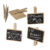 Wooden black board for writing with clip, ca. 7 x 7 cm, 24 pcs. per display