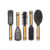 Hairbrush with handle in wooden look,  ca. 24, 5 cm