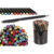 Black pen with Swarovski stone, 2 ass. & 12 colours ass., 72 pcs. with pen holder display