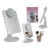 Cosmetic mirror 16 LED & magnifier mirror, 28 x 20 cm, plastic, for 4(AA), in gift box