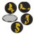 Pocket mirror, Golden Mermaid, ca. 7 cm, 4 ass., 24 pcs. per display