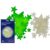 Stars, glow in the dark, 50 pcs set on blister card