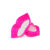Hairbrush with integrated mirror, Hot Lips, ca. 11 cm