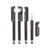 Metal ball pen 4 in 1, (mobile stand, touchscreen-stylus, ball pen, screen cleaner), ca. 11 cm