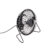 Metal desktop fan, black, ca. 14,5 x 15 cm, with USB cable